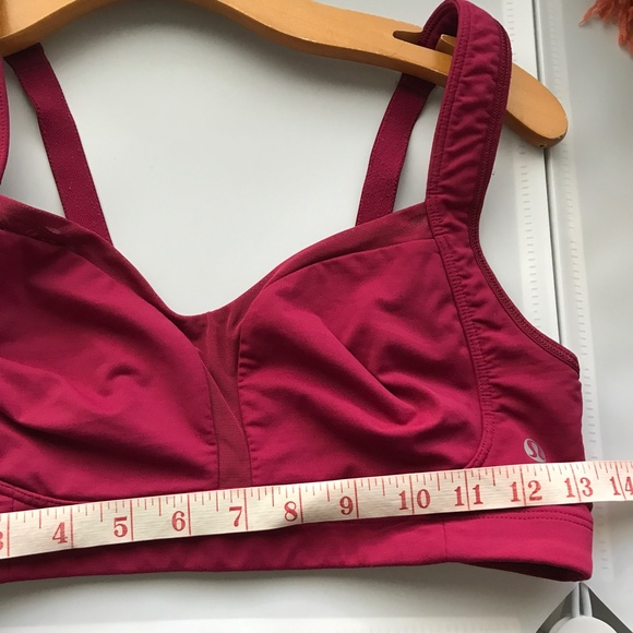 LULULEMON Sports Bra Red Wireless Full Support Bra 34D - Picture 3 of 7